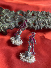 Load image into Gallery viewer, Peacock Statement Jhumka Earrings
