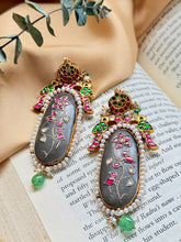 Load image into Gallery viewer, Statement Inlay work earrings 1
