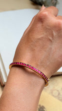 Load image into Gallery viewer, Red kundan openable kundan stone bangle
