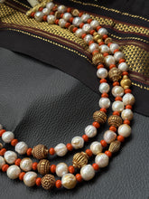 Load image into Gallery viewer, Statement multilayer coral dolki necklace
