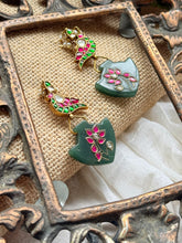 Load image into Gallery viewer, One of a kind inlay work earrings 1
