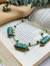 Load image into Gallery viewer, One of a kind pearl and turquoise necklace set
