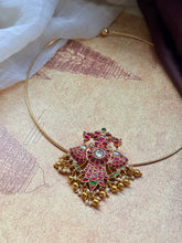 Load image into Gallery viewer, Gandaberunda statement pendant in silver 925 and gold polish

