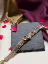 Load image into Gallery viewer, Kundan and pearl choker in silver 925
