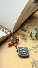 Load image into Gallery viewer, Dainty inlay work neckpiece in natural aventurine and gemstones
