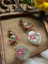 Load image into Gallery viewer, One of a kind inlay work earrings 10
