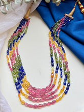 Load image into Gallery viewer, Multilayered multisapphire necklace
