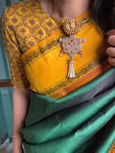 Load image into Gallery viewer, One of a kind, statement nagru,inlay work onyx pendant with hasli
