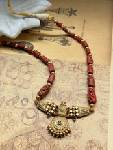 Load image into Gallery viewer, One of a kind silver coral choker
