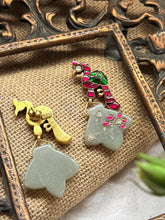Load image into Gallery viewer, One of a kind inlay work earrings 11
