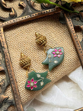 Load image into Gallery viewer, One of a kind inlay work earrings 9
