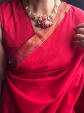 Load image into Gallery viewer, One of a kind gold polish kundan work statement necklace
