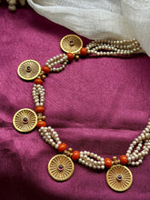 Load image into Gallery viewer, One of a kind silver coral choker
