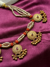 Load image into Gallery viewer, One of a kind silver coral choker
