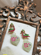 Load image into Gallery viewer, One of a kind inlay work earrings 10
