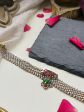 Load image into Gallery viewer, Kundan and pearl choker in silver 925
