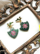 Load image into Gallery viewer, One of a kind inlay work earrings 12
