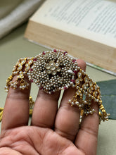 Load image into Gallery viewer, One of a kind kundan necklace in silver 925
