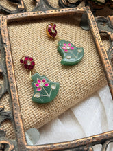 Load image into Gallery viewer, One of a kind inlay work earrings 3
