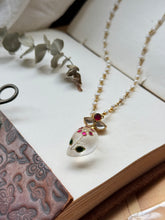 Load image into Gallery viewer, Dainty Inlay work necklace in natural aventurine and gemstones
