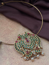 Load image into Gallery viewer, Vintage style statement pendant with cut stones
