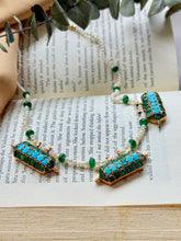 Load image into Gallery viewer, One of a kind pearl and turquoise necklace set
