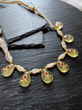 Load image into Gallery viewer, Lemon quartz necklace with pearls &amp; silver 925
