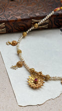 Load image into Gallery viewer, Pearl and silver neckpiece
