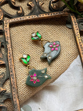 Load image into Gallery viewer, One of a kind inlay work earrings 7
