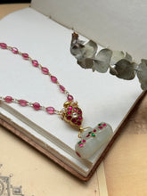 Load image into Gallery viewer, Dainty Inlay work necklace in natural aventurine and gemstones

