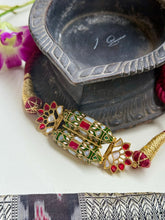 Load image into Gallery viewer, Meenakari Kundan choker with thread work
