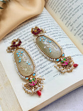 Load image into Gallery viewer, Statement Inlay work earrings 4

