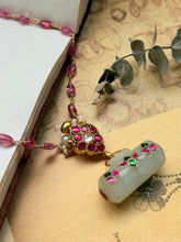 Load image into Gallery viewer, Dainty Inlay work necklace in natural aventurine and gemstones
