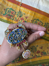 Load image into Gallery viewer, One of a kind lapis lazuli inlay work neckpiece (BG6)
