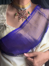 Load image into Gallery viewer, One of a kind kundan necklace in silver 925
