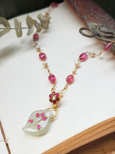Load image into Gallery viewer, Dainty Inlay work necklace in natural aventurine and gemstones
