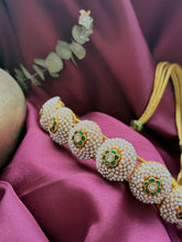 Load image into Gallery viewer, Gajra Pearl choker in silver &amp; pearls
