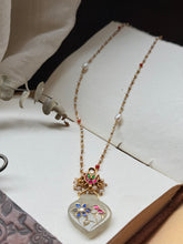 Load image into Gallery viewer, Dainty Inlay work necklace in natural aventurine and gemstones
