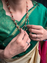 Load image into Gallery viewer, Coral &amp; pearl multiple layered necklace
