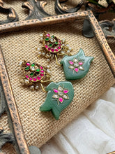 Load image into Gallery viewer, One of a kind inlay work earrings 2

