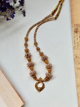 Load image into Gallery viewer, Pearl necklace handcrafted in silver 92.5 and gold polish
