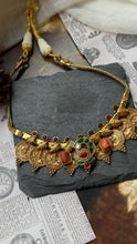 Load image into Gallery viewer, Statement vintage style kasu mala necklace
