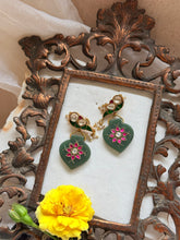 Load image into Gallery viewer, One of a kind inlay work earrings 4
