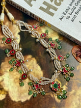 Load image into Gallery viewer, One of a kind silver kundan necklace
