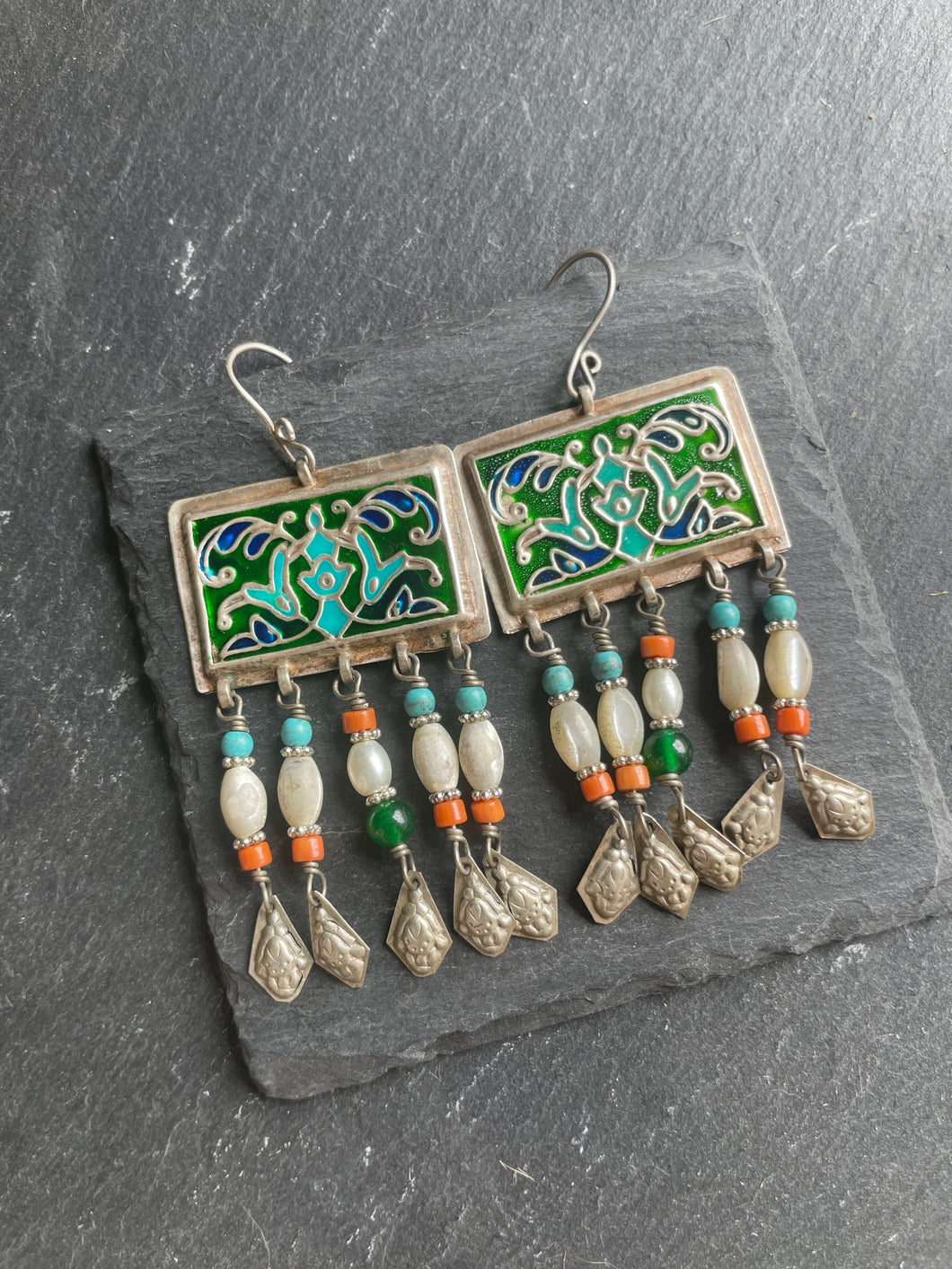 Vintage meenakari earrings