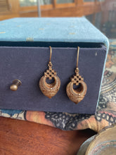 Load image into Gallery viewer, Vintage inspired (925 silver) earrings in gold polish-3
