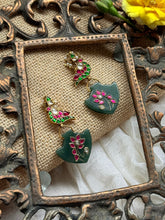 Load image into Gallery viewer, One of a kind inlay work earrings 1

