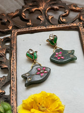 Load image into Gallery viewer, One of a kind inlay work earrings 7

