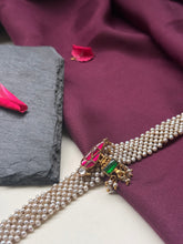 Load image into Gallery viewer, Kundan and pearl choker in silver 925
