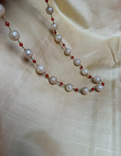 Load image into Gallery viewer, Statement coral &amp; pearl neckpiece
